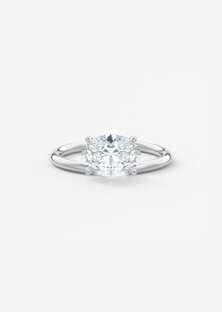 Oval Solitaire With Raised Basket Gallery Lab Grown Diamond Engagement Ring
