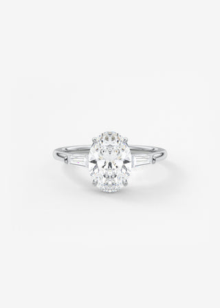 Oval Solitaire With Raised Basket Gallery Lab Grown Diamond Engagement Ring