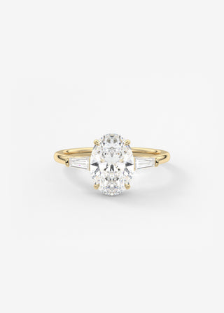 Oval Solitaire With Raised Basket Gallery Lab Grown Diamond Engagement Ring