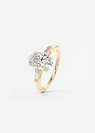 Oval Solitaire With Raised Basket Gallery Lab Grown Diamond Engagement Ring
