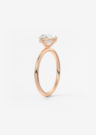 Oval Solitaire With Raised Basket Gallery Lab Grown Diamond Engagement Ring