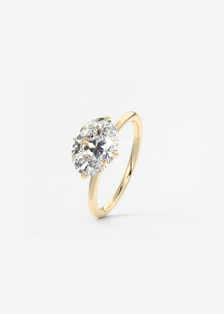 Oval Solitaire With Raised Basket Gallery Lab Grown Diamond Engagement Ring
