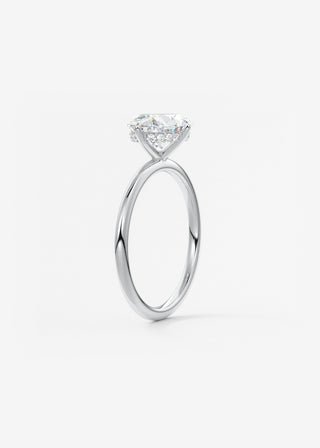 Oval Solitaire With Raised Basket Gallery Lab Grown Diamond Engagement Ring