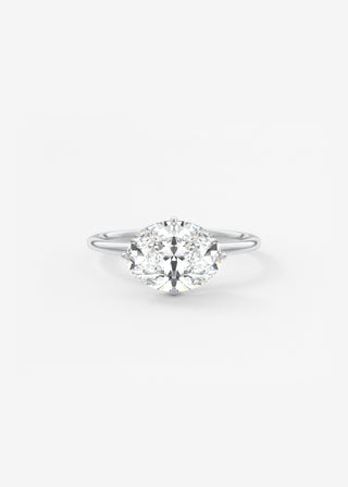 Oval Solitaire With Raised Basket Gallery Lab Grown Diamond Engagement Ring
