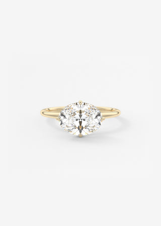 Oval Solitaire With Raised Basket Gallery Lab Grown Diamond Engagement Ring