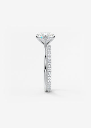Oval Solitaire With Raised Basket Gallery Lab Grown Diamond Engagement Ring