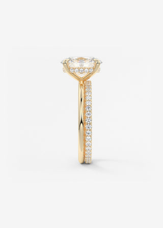 Oval Solitaire With Raised Basket Gallery Lab Grown Diamond Engagement Ring