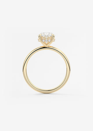 Oval Solitaire With Raised Basket Gallery Lab Grown Diamond Engagement Ring