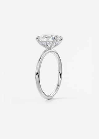 Oval Solitaire With Raised Basket Gallery Lab Grown Diamond Engagement Ring