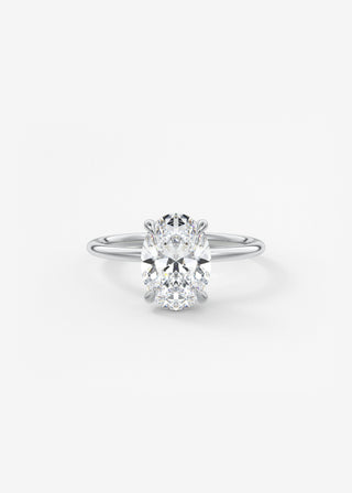 Oval Solitaire With Raised Basket Gallery Lab Grown Diamond Engagement Ring