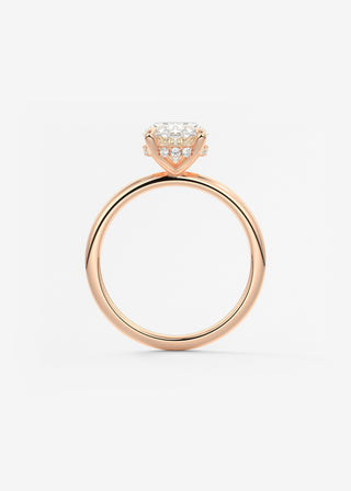 Oval Solitaire With Raised Basket Gallery Lab Grown Diamond Engagement Ring