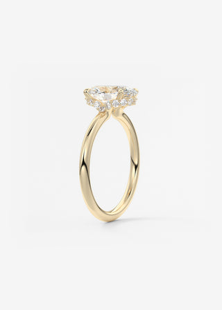 Oval Solitaire With Raised Basket Gallery Lab Grown Diamond Engagement Ring