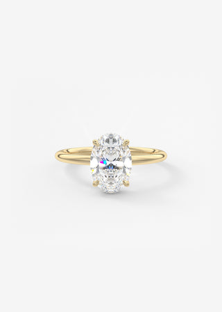 Oval Solitaire With Raised Basket Gallery Lab Grown Diamond Engagement Ring
