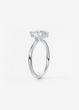 Oval Solitaire With Raised Basket Gallery Lab Grown Diamond Engagement Ring