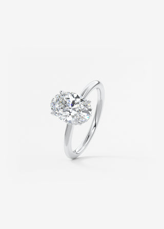 Oval Solitaire With Raised Basket Gallery Lab Grown Diamond Engagement Ring