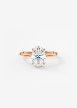 Oval Solitaire With Raised Basket Gallery Lab Grown Diamond Engagement Ring