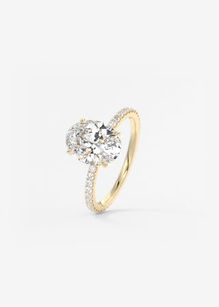 Oval Solitaire With Raised Basket Gallery Lab Grown Diamond Engagement Ring