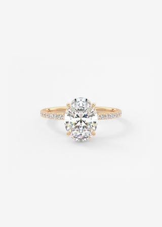 Oval Solitaire With Raised Basket Gallery Lab Grown Diamond Engagement Ring
