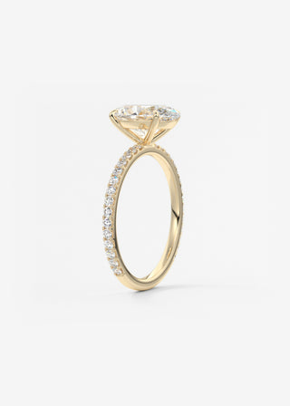 Oval Solitaire With Raised Basket Gallery Lab Grown Diamond Engagement Ring
