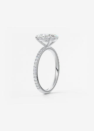 Oval Solitaire With Raised Basket Gallery Lab Grown Diamond Engagement Ring