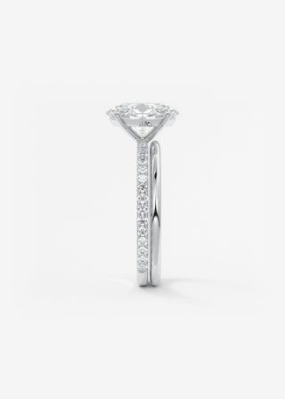 Oval Solitaire With Raised Basket Gallery Lab Grown Diamond Engagement Ring