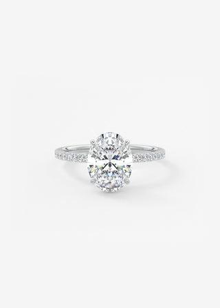 Oval Solitaire With Raised Basket Gallery Lab Grown Diamond Engagement Ring