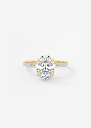 Oval Solitaire With Raised Basket Gallery Lab Grown Diamond Engagement Ring