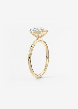 Oval Solitaire With Raised Basket Gallery Lab Grown Diamond Engagement Ring