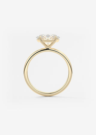 Oval Solitaire With Raised Basket Gallery Lab Grown Diamond Engagement Ring