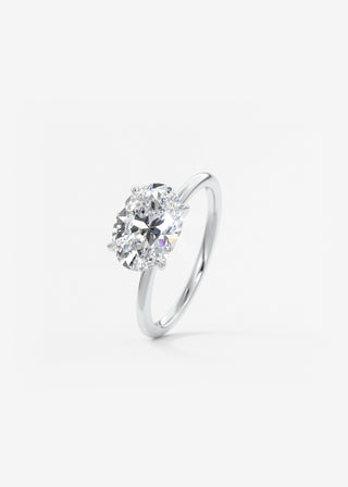 Oval Solitaire With Raised Basket Gallery Lab Grown Diamond Engagement Ring