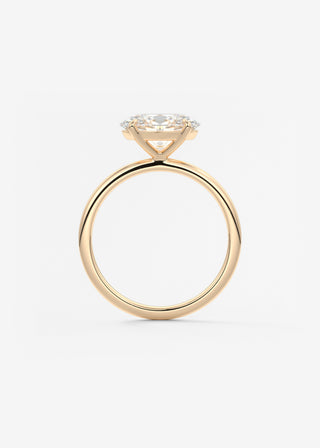 Oval Solitaire With Raised Basket Gallery Lab Grown Diamond Engagement Ring
