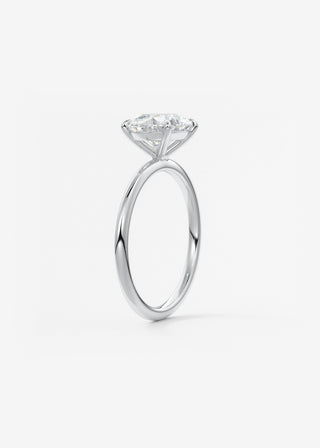 Oval Solitaire With Raised Basket Gallery Lab Grown Diamond Engagement Ring