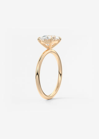 Oval Solitaire With Raised Basket Gallery Lab Grown Diamond Engagement Ring