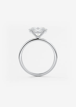 Oval Solitaire With Raised Basket Gallery Lab Grown Diamond Engagement Ring