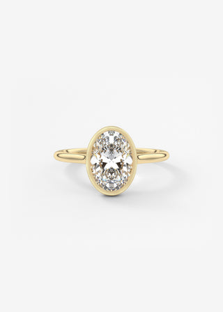 Oval Solitaire With Raised Basket Gallery Lab Grown Diamond Engagement Ring