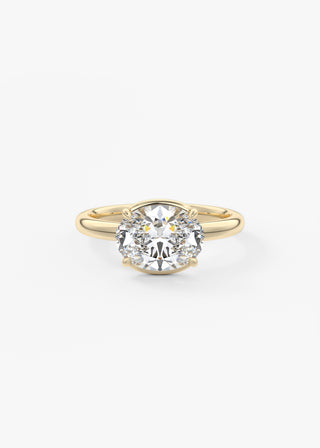 Oval Solitaire With Raised Basket Gallery Lab Grown Diamond Engagement Ring
