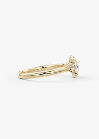 Oval Solitaire With Raised Basket Gallery Lab Grown Diamond Engagement Ring