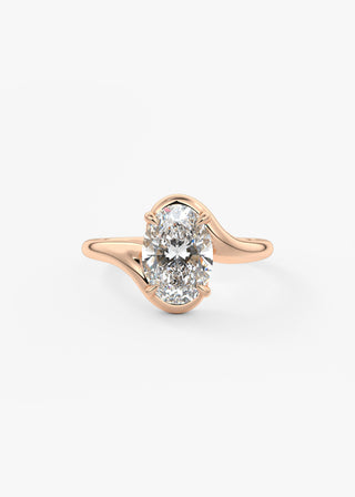 Oval Solitaire With Raised Basket Gallery Lab Grown Diamond Engagement Ring