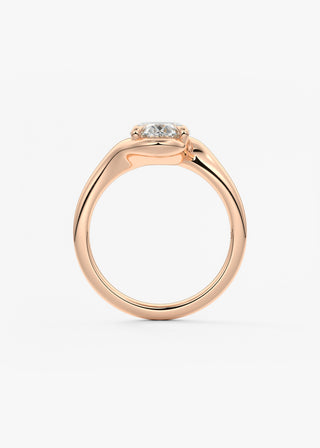 Oval Solitaire With Raised Basket Gallery Lab Grown Diamond Engagement Ring