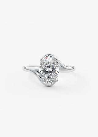 Oval Solitaire With Raised Basket Gallery Lab Grown Diamond Engagement Ring
