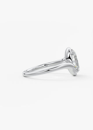 Oval Solitaire With Raised Basket Gallery Lab Grown Diamond Engagement Ring