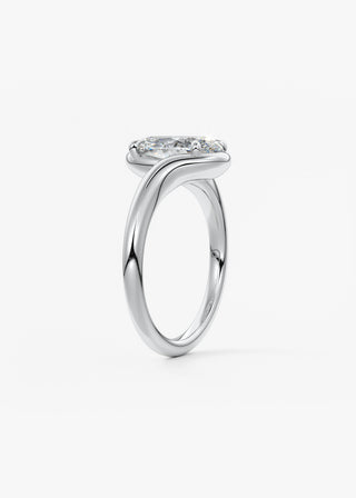 Oval Solitaire With Raised Basket Gallery Lab Grown Diamond Engagement Ring