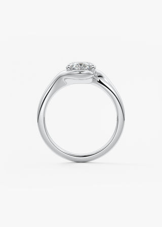Oval Solitaire With Raised Basket Gallery Lab Grown Diamond Engagement Ring