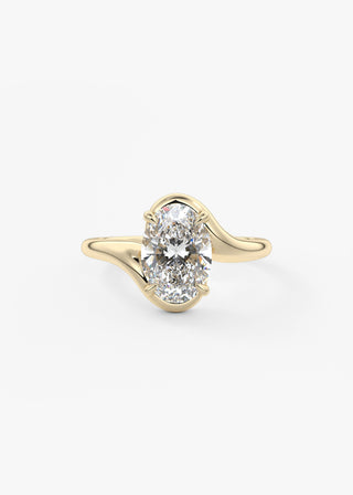 Oval Solitaire With Raised Basket Gallery Lab Grown Diamond Engagement Ring