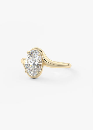 Oval Solitaire With Raised Basket Gallery Lab Grown Diamond Engagement Ring