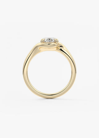 Oval Solitaire With Raised Basket Gallery Lab Grown Diamond Engagement Ring