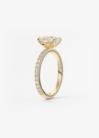 Oval Solitaire With Raised Basket Gallery Lab Grown Diamond Engagement Ring
