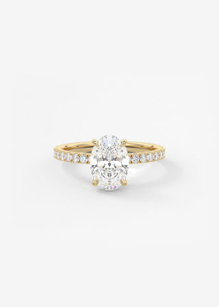 Oval Solitaire With Raised Basket Gallery Lab Grown Diamond Engagement Ring