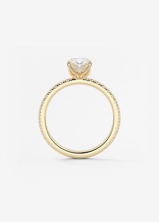 Oval Solitaire With Raised Basket Gallery Lab Grown Diamond Engagement Ring
