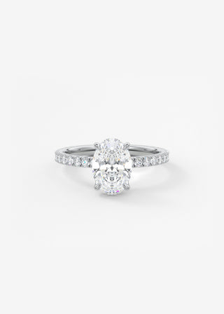 Oval Solitaire With Raised Basket Gallery Lab Grown Diamond Engagement Ring